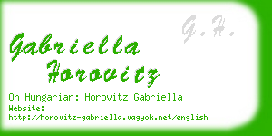 gabriella horovitz business card
